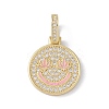 Brass Micro Pave Cubic Zirconia Pendants ZIRC-NH0001-01G-06-1