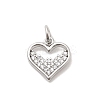 Brass Micro Pave Cubic Zirconia Charms KK-C139-25C-P-1