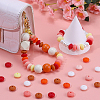 96Pcs 12 Colors Food Grade Eco-Friendly Silicone Abacus Beads SIL-SC0001-87B-4