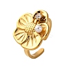 304 Stainless Steel Adjustable Cuff Rings for Women LS-RJEW-B126-05G-02-4