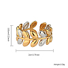 Golden Stainless Steel Open Cuff Rings FW2890-1-2