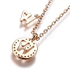 Brass Micro Pave Clear Cubic Zirconia Double Letter Pendant Necklaces NJEW-Z010-23-2