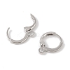 Brass Hoop Earrings Finding KK-Q822-01P-2