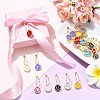 Alloy Enamel Flat Round with Letter A~Z Locking Stitch Marker Sets FIND-CJC0010-113-6