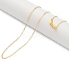 925 Sterling Silver Cable Chain Adjustable Slider Necklaces for Women NJEW-U030-01G-01-4
