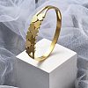 Ion Plating(IP) 304 Stainless Steel Hinged Bangles for Women BJEW-A011-19G-1