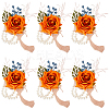 Cloth Flower & Foam Wrist Corsage with Plastic Pearl BJEW-WH0022-33A-1