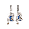 Rack Plating Alloy Crystal Rhinestone European Dangle Charms FIND-C055-23P-1