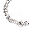 Brass Cuban Link Chain Bracelets for Men Women BJEW-JB13243-3