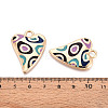 Rack Plating Alloy Enamel Pendants PALLOY-T091-15D-3