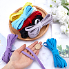 40 Yards 8 Colors Flat Polyester Non-slip Elastic Cord OCOR-GF0003-65-3
