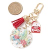 4Pcs 4 Styles Christmas Transparent Epoxy Resin Pendant Decoration KEYC-JKC00936-3