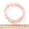 Bicone Natural Rose Quartz Beads Stretch Bracelets for Women BJEW-C097-05C-5