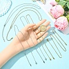 10Pcs 304 Stainless Steel Cable Chain Necklaces NJEW-YW0001-25G-5