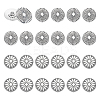 Unicraftale 24Pcs 2 Style Zinc Alloy Shank Buttons BUTT-UN0001-23-1