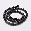 Natural Black Agate Bead Strands G-G962-14mm-12-A-2