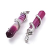 Natural Agate Big Pointed Pendants G-F696-B10-3