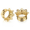 Hollow Out Flower Brass Alloy Ear Tunnels FS-WG7C815-06-1