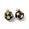 Sports Brass Micro Pave Clear Cubic Zirconia Pendants KK-F924-05G-1