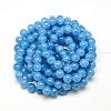 Baking Paint Crackle Glass Bead Strands DGLA-Q023-8mm-YS13-3