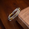 Braided 304 Stainless Steel Cuff Bangles for Men Women FS-WGA6616-01-2
