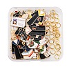 24Pcs 12 Styles Graduation Season Alloy Enamel Pendants ENAM-FP0001-79-2