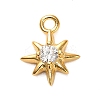 925 Sterling Silver Clear Cubic Zirconia 8-Pointed Star Charms STER-U009-06G-01-1