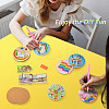 DIY Diamond Painting Rainbow Theme Cup Mat Kits DIAM-TAC0001-02-11