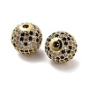 Brass Micro Pave Cubic Zirconia Beads KK-L229-024G-2