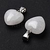 Natural White Jade Charms HEAR-PW0001-057-03-3