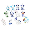 12Pcs Handmade Lampwork Pendants LAMP-P078-02-1