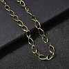 304 Stainless Steel Teardrop Link Chain Necklaces for Women Men NJEW-A058-02G-1