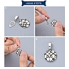 Tibetan Style Alloy Glue-on Flat Pad Bails LF10728Y-NF-6