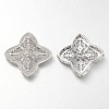 Filigree Flower Brass Micro Pave Cubic Zirconia Pendants LS-ZIRC-L034-03P-FF-1
