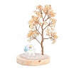 Natural Yellow Quartz Chips Tree of Life Decorations DJEW-B013-03F-1