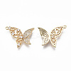 Brass Micro Pave Clear Cubic Zirconia Pendants KK-S355-008-A-NF-1