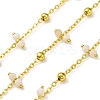 Handmade Faceted Natural White Jade Beaded Chains CHC-L050-02G-04-1
