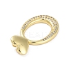 Rack Plating Brass Micro Pave Clear Cubic Zirconia Pendants KK-H474-19G-01-2