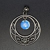 Opalite Faceted Hexagon Pendants PW-WGD21FA-08-1