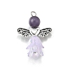Cat Eye Beads Pendants PALLOY-TA00276-3