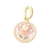 Brass Enamel Pendants KK-F886-03G-10-1