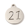 Non-Tarnish 201 Stainless Steel Charms STAS-E217-42B-P-1