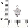304 Stainless Steel Micro Pave Cubic Zirconia Flower Connector Charms LS-STAS-U042-01P-01-3