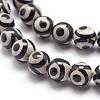 Tibetan Style 3-Eye dZi Beads G-K166-01-8mm-L1-01-3