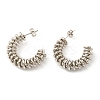 Tarnish Resistant 304 Stainless Steel Arch with Spiral Stud Earrings for Women EJEW-F319-08P-1