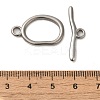 Non-Tarnish 304 Stainless Steel Toggle Clasps STAS-Q324-09P-3