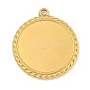 Ion Plating(IP) 304 Stainless Steel Pendants Cabochon Settings X-STAS-A099-04G-1