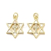 Brass Micro Pave Clear Cubic Zirconia Pendants KK-K365-10A-G-1