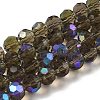Electroplate Transparent Glass Beads Strands EGLA-A035-T8mm-L16-1