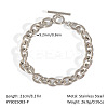 304 Stainless Steel Cable Chain Bracelets for Women FK9892-2-1